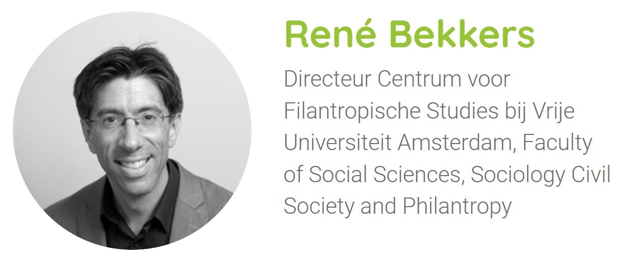 René Bekkers Directeur Centrum voor Filantropische Studies bij Vrije Universiteit Amsterdam, Faculty of Social Sciences, Sociology Civil Society and Philantropy